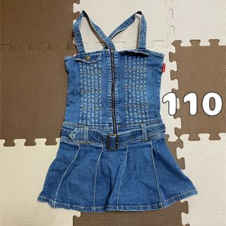 【子供用品】デニムワンピース❤︎size110(ワンピース)