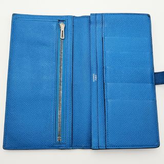 ‼️即売れ御免‼️HERMES ベアンスフレ エプソン 青 長財布 折り財布
