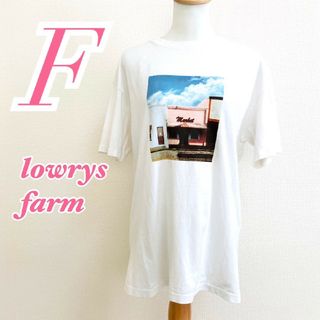 ローリーズファーム(LOWRYS FARM)のLOWRYS FARM ローリーズファーム　半袖Tシャツ　ホワイト　F　プリント(Tシャツ(半袖/袖なし))