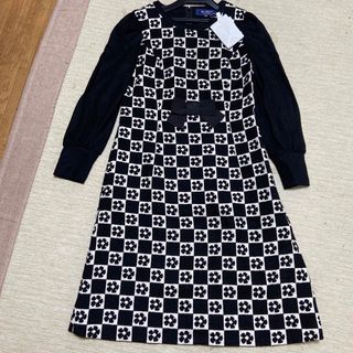 【美品】 M'S GRACY 長袖 ロングワンピース フラワーモチーフ サイズL