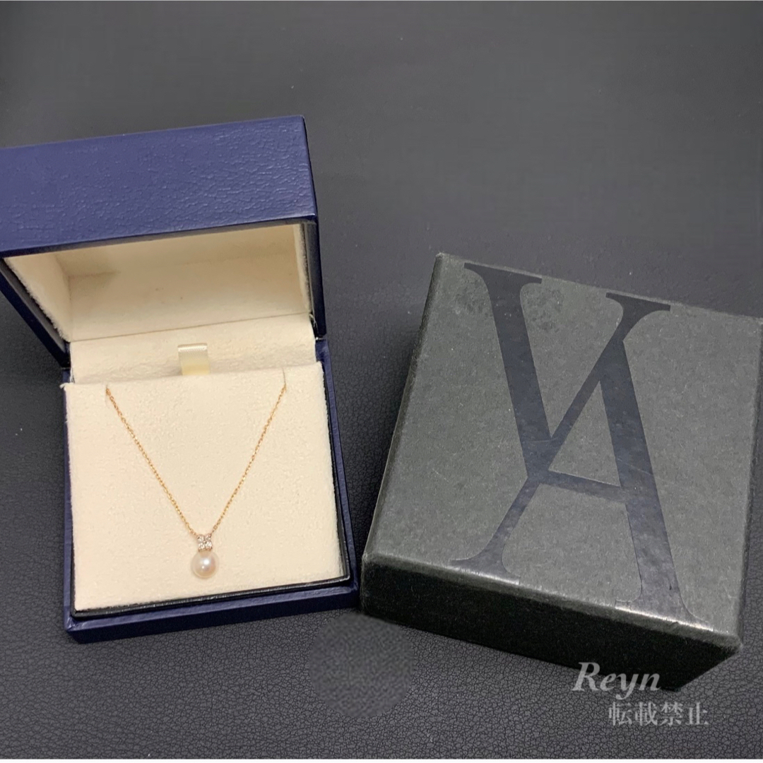 Vendome Aoyama(ヴァンドームアオヤマ)の[新品仕上済] ヴァンドーム青山 k18 パール ダイヤモンド ネックレス レディースのアクセサリー(ネックレス)の商品写真
