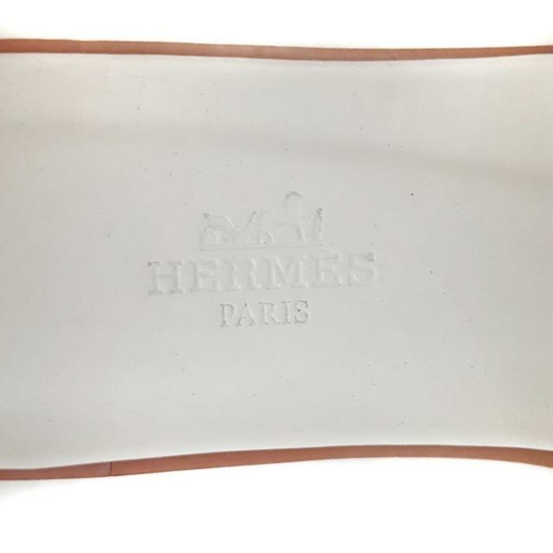 ハンドメイド エルメス サンダル 36 1/2 レディース 白 サンダル