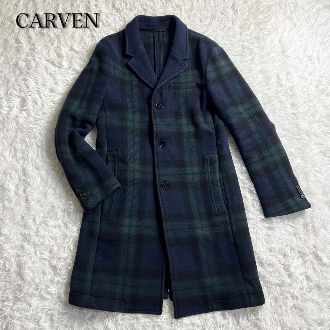 ジャケット/アウターCARVEN カルヴェン　チェスターコート　メンズ　サイズ46 M相当　美品