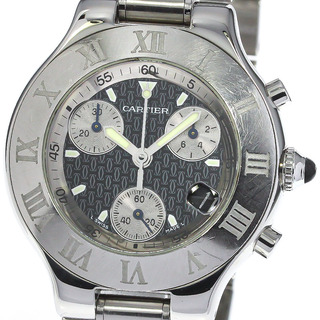 カルティエ(Cartier)のカルティエ CARTIER W10172T2 クロノスカフ デイト クォーツ メンズ _773771(腕時計(アナログ))