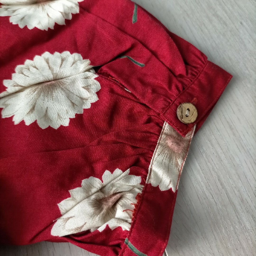 ビンテージ 70s デッドストック 花柄 刺繍 ヒッピー長袖 シャツ 美品