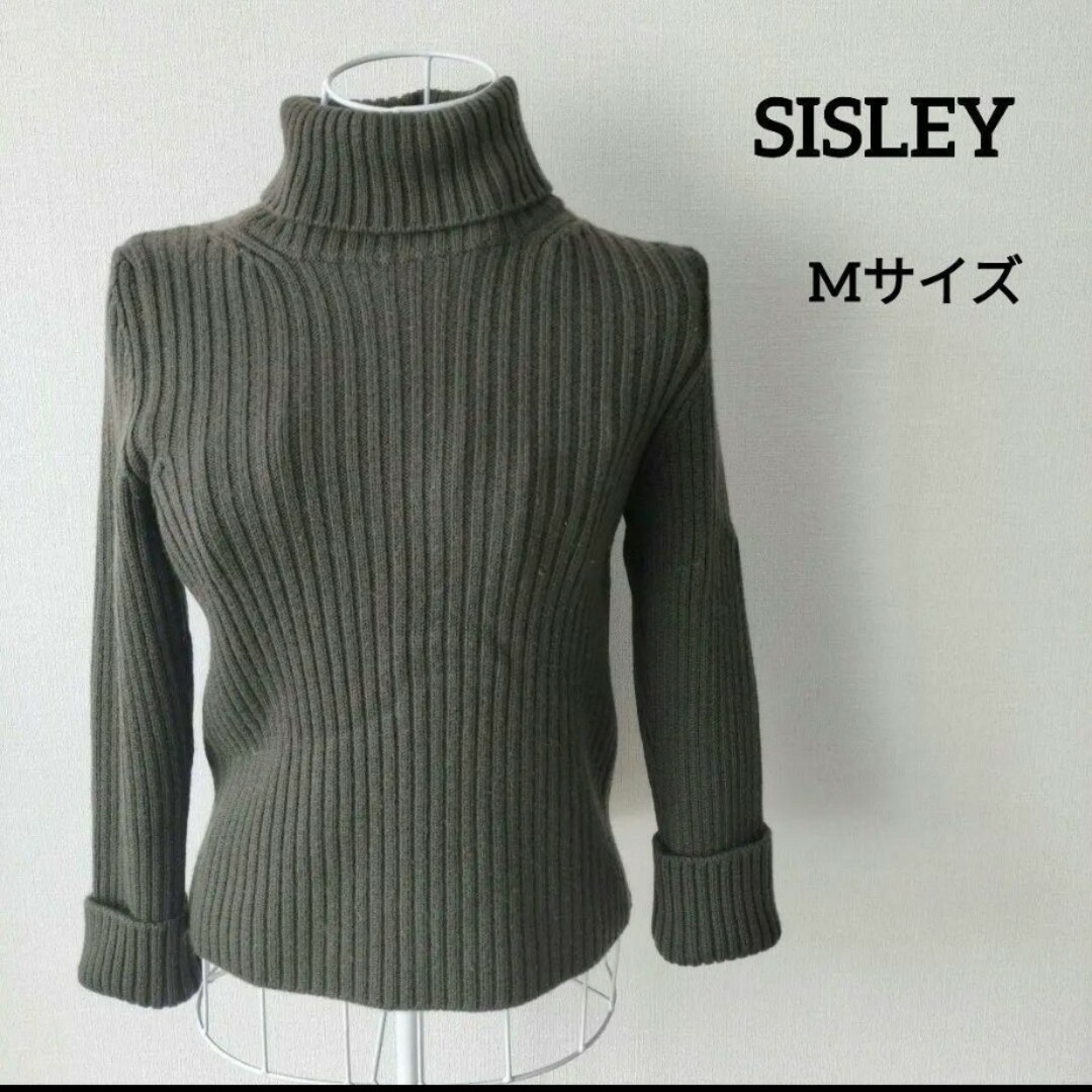 Sisley(シスレー)の【送料無料】SISLEY イタリア製 タートルネック ニット セーター Mサイズ レディースのトップス(ニット/セーター)の商品写真