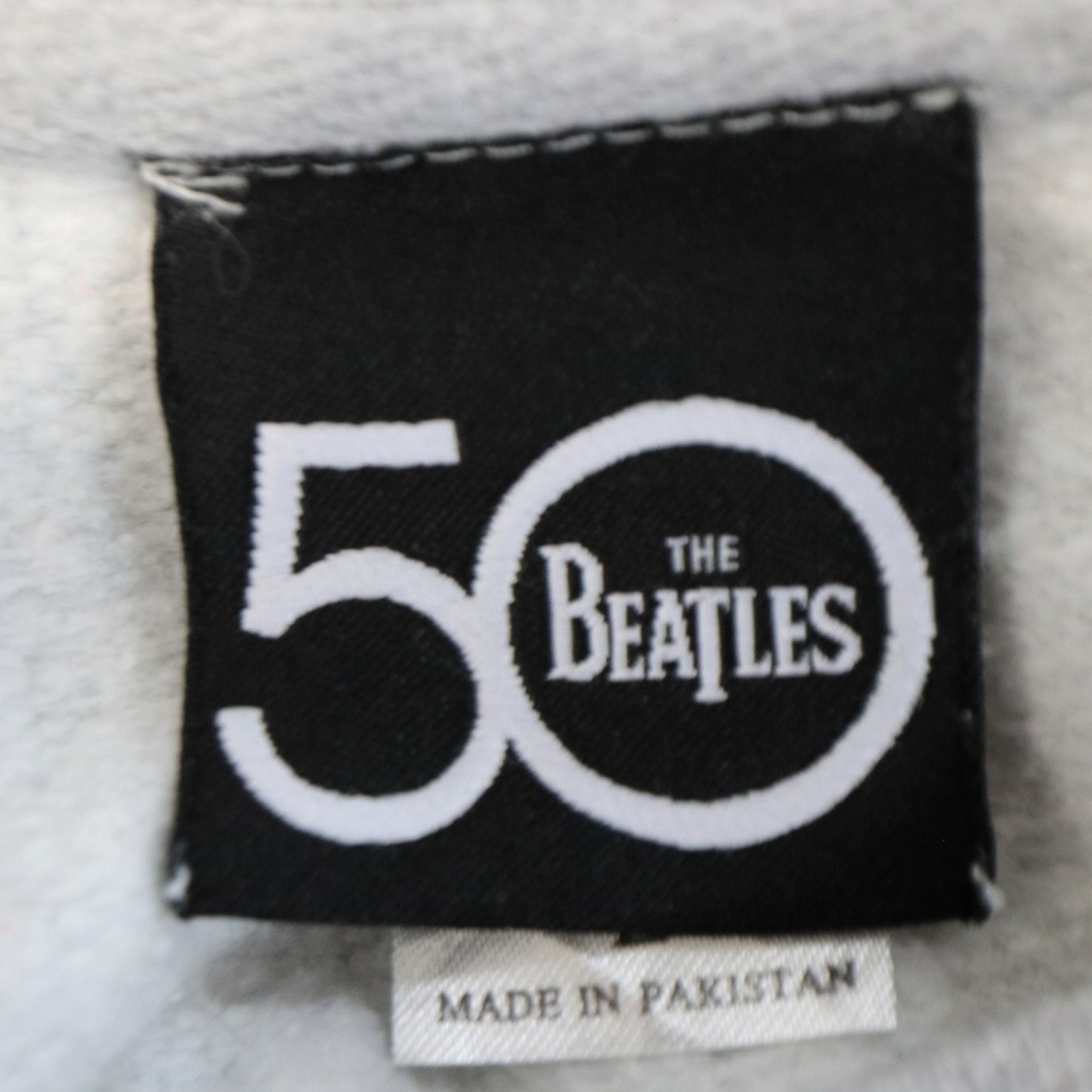 THE BEATLES(ビートルズ)のThe Beatles ビートルズ 人物プリント スウェット バンド ロック 国旗 グレー (メンズ L) 中古 古着 O3945 メンズのトップス(スウェット)の商品写真