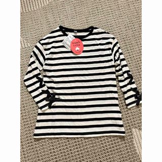 キッズ　長袖　シャツ　リボン　チュニック(Tシャツ/カットソー)