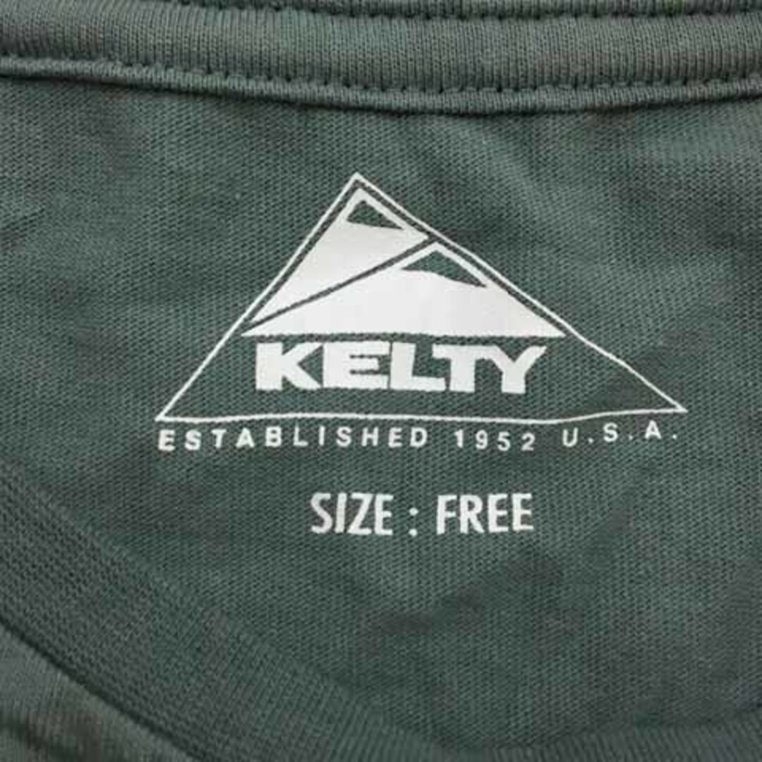 KELTY(ケルティ)のケルティ Tシャツ カットソー プルオーバー ロゴ 五分袖 FREE 緑 レディースのトップス(その他)の商品写真