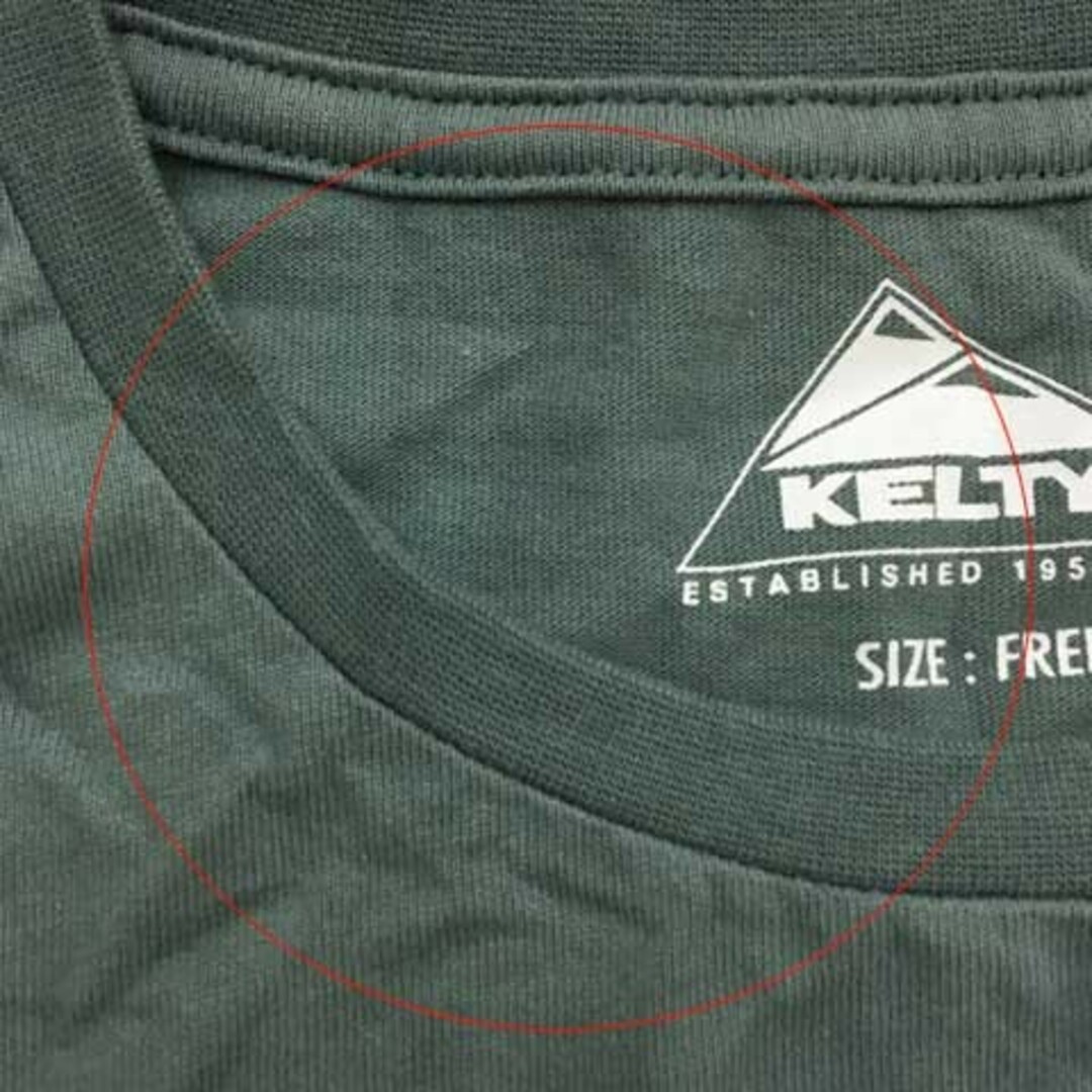 KELTY(ケルティ)のケルティ Tシャツ カットソー プルオーバー ロゴ 五分袖 FREE 緑 レディースのトップス(その他)の商品写真
