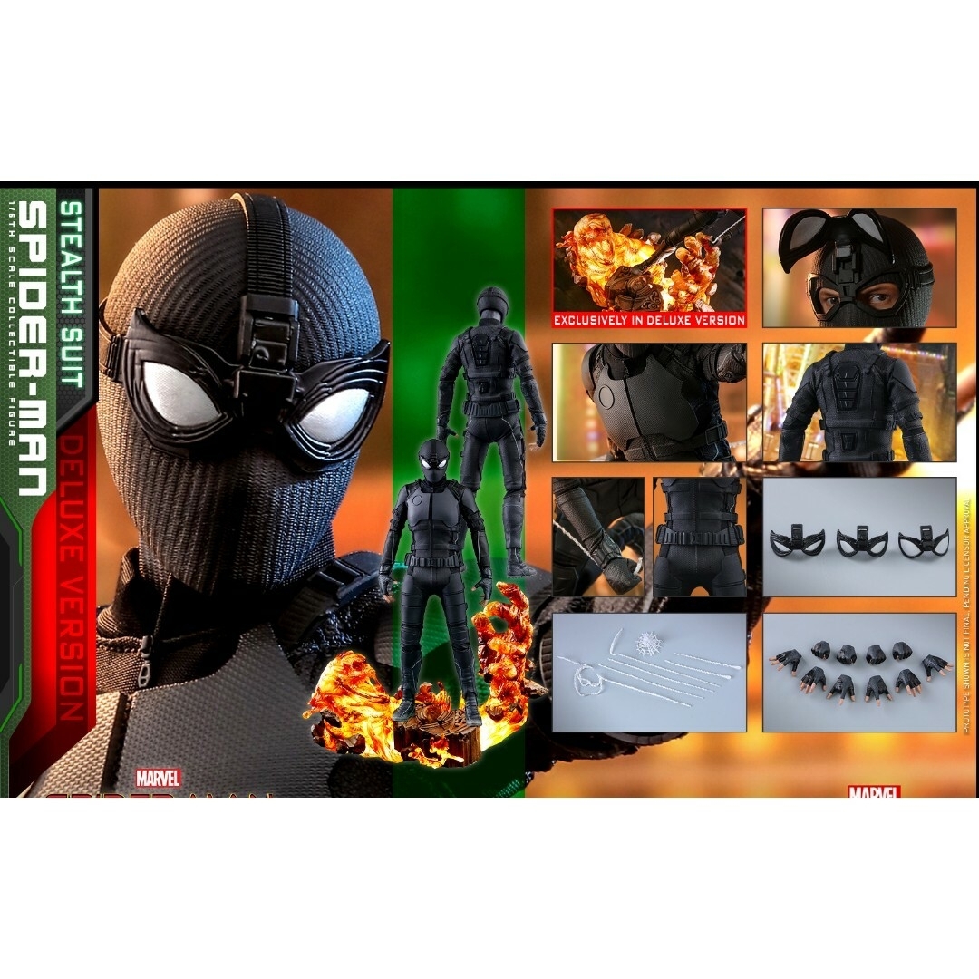 Hot Toys(ホットトイズ)の【限定SALE】『ホットトイズ』スパイダーマン（ステルススーツ／デラックス版） エンタメ/ホビーのフィギュア(アメコミ)の商品写真