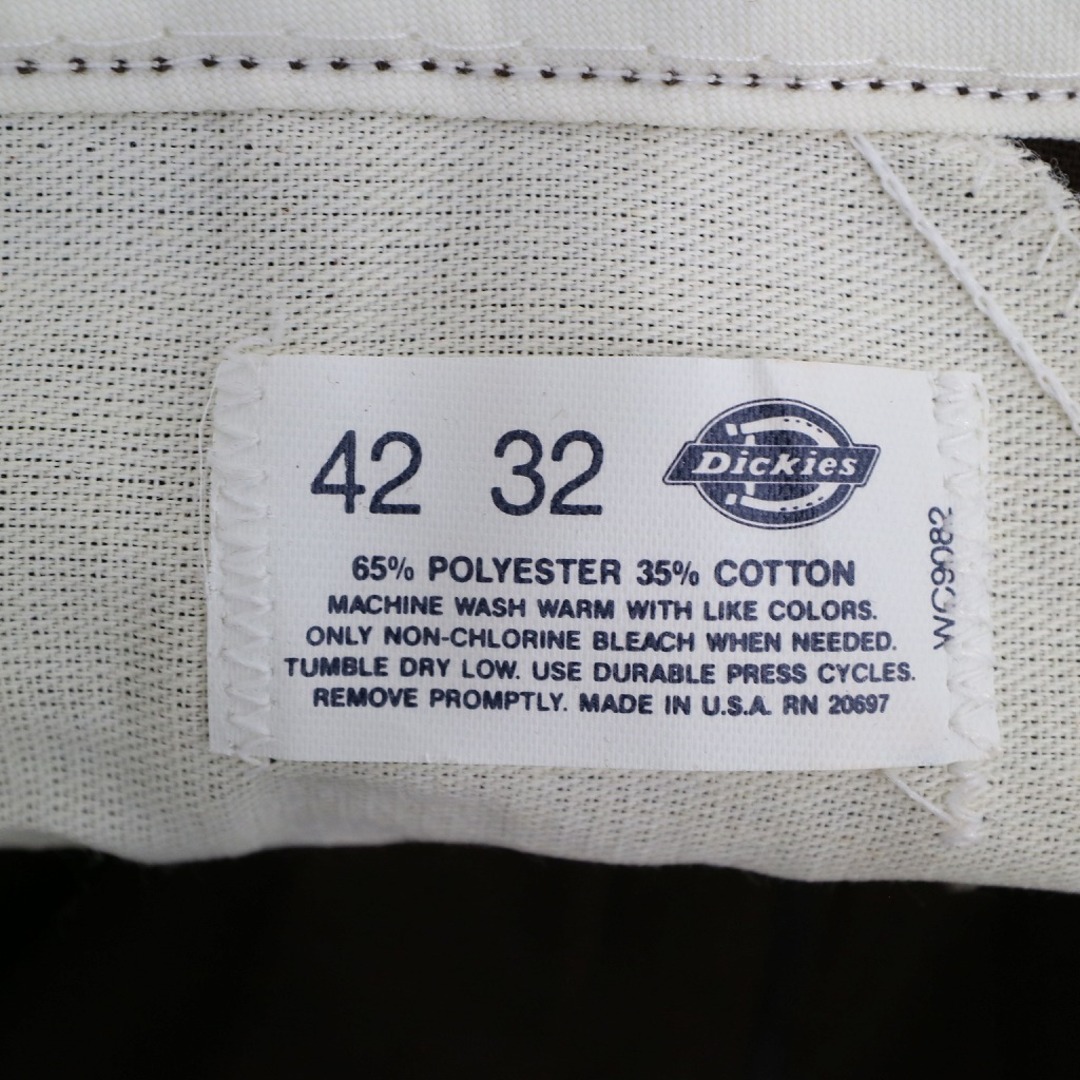 80年代 USA製 Dickies ディッキーズ ワークパンツ ブラウン (メンズ 42×32) 中古 古着 O4021