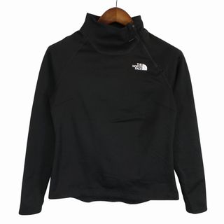 ザノースフェイス(THE NORTH FACE)のTHE NORTH FACE ノースフェイス ワンポイントロゴスウェット アウトドア ラグランスリーブ  ブラック (レディース S) 中古 古着 O4019(トレーナー/スウェット)