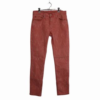 リーバイス(Levi's)のLevi's リーバイス カラーデニムパンツ 柄 先染め ピンク (メンズ 32/34) 中古 古着 O4062(デニム/ジーンズ)