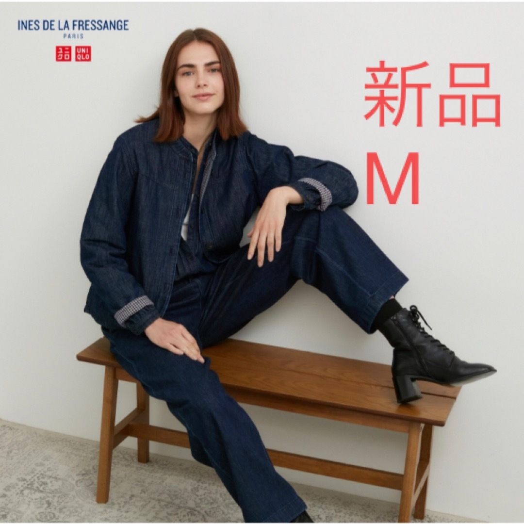 【新品M】ユニクロイネスコラボ　デニムパデッドシャツジャケットレディース