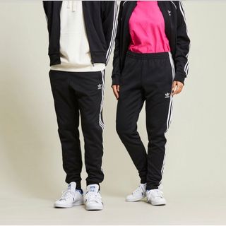 アディダス(adidas)のadidas アディダス トラックパンツ ジャージ 長ズボン XS 黒シンプル(カジュアルパンツ)