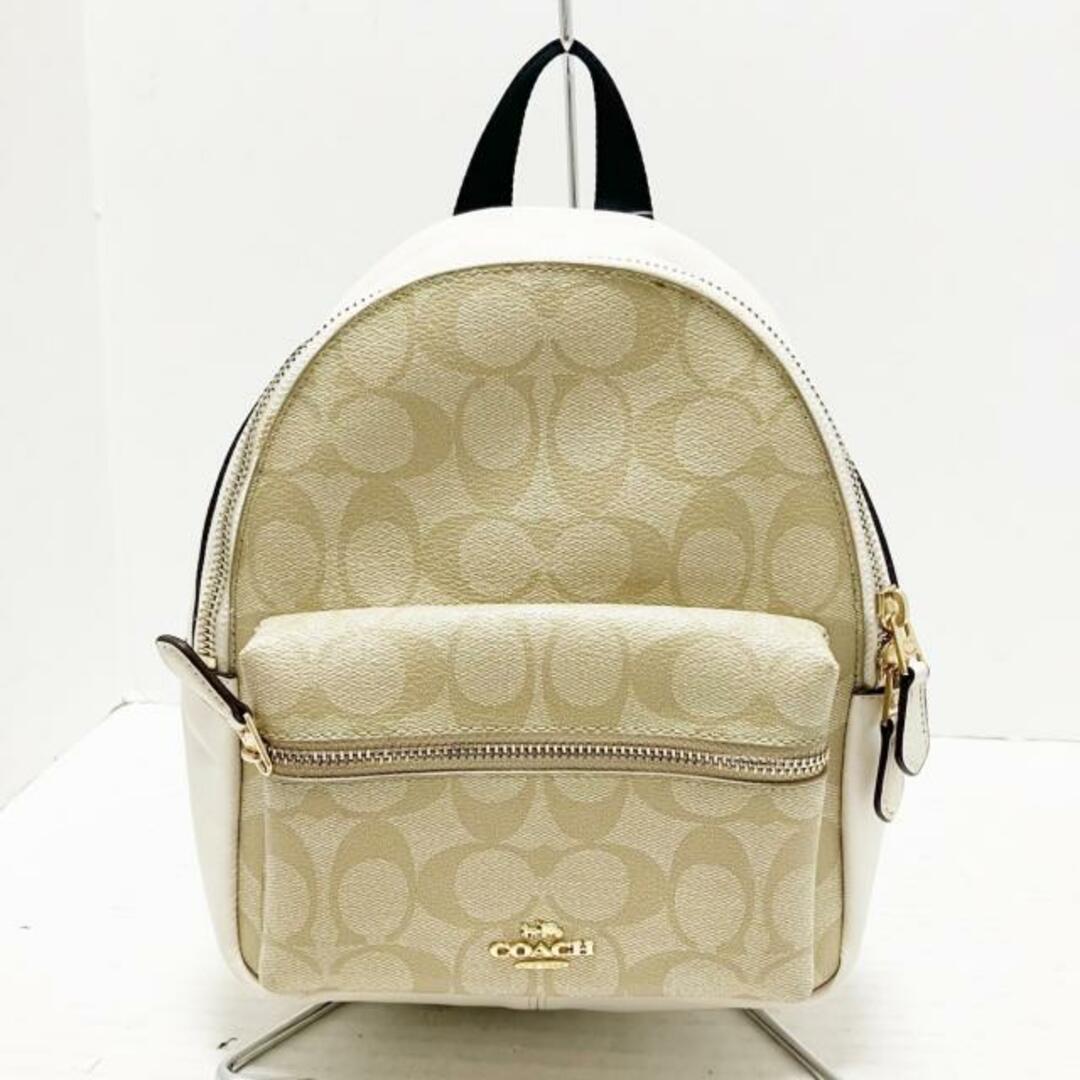 【美品】COACH チャーリー シグネチャー PVC バックパック F58315