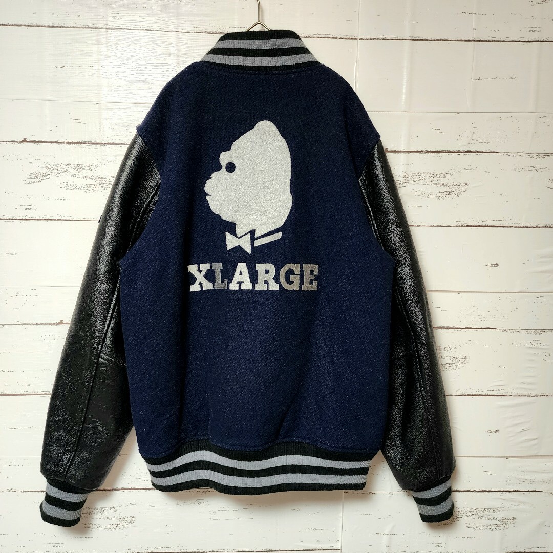 hiraraエクストララージエクストララージ  スタジャン　XLARGE VARSITY JACKET 切替