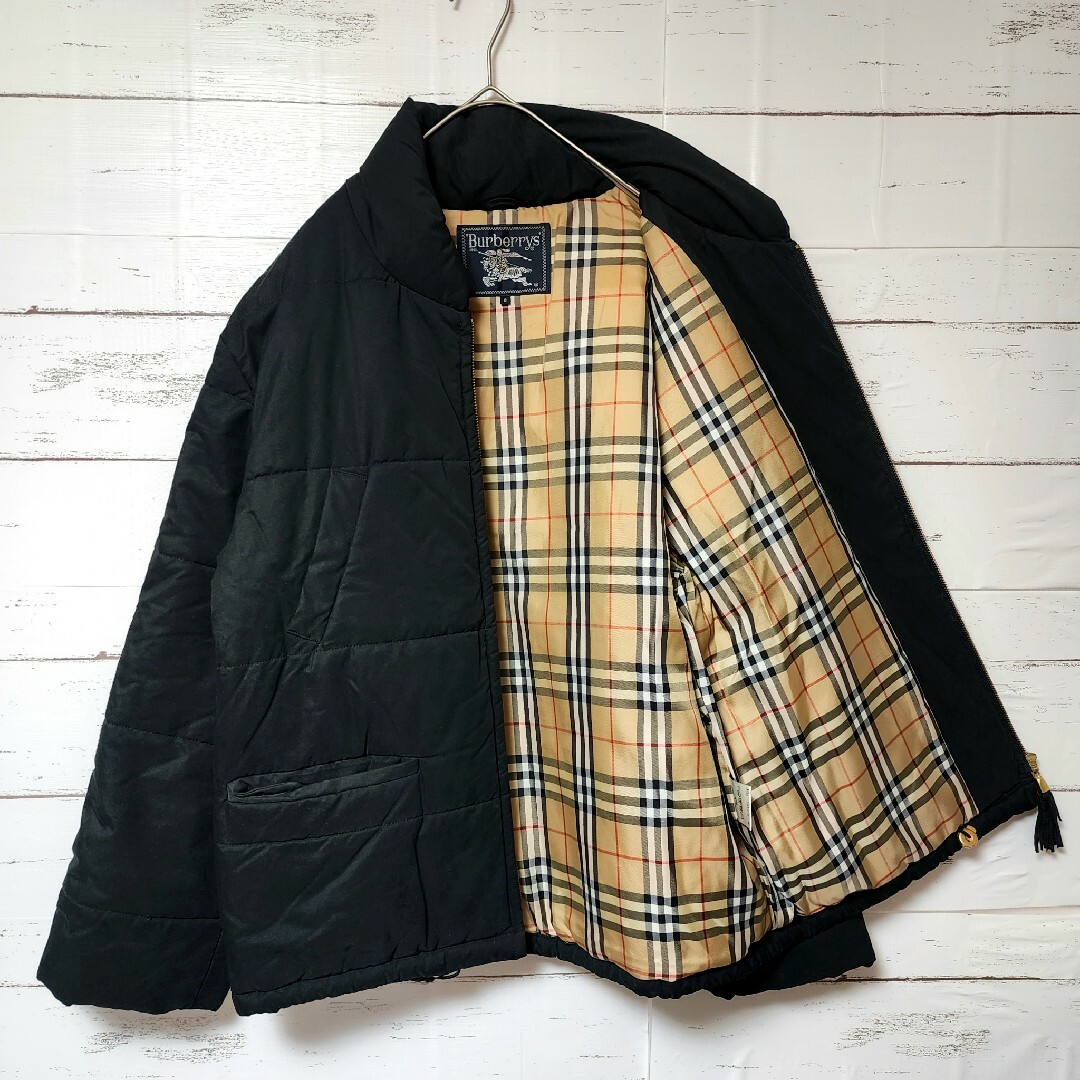 大人気》BURBERRY バーバリー ダウン ノバチェック ブラック L相当-