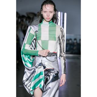 MIDWEST - yohei ohno メッシュ トップス Graphic Mesh Topの通販