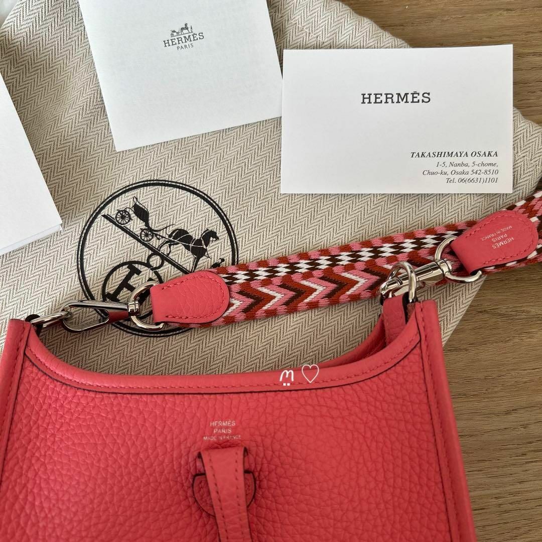 Hermes(エルメス)のHERMES　エルメス　エブリンTPMミニ　ローズアザレ　バンドリエールジグザグ レディースのバッグ(ショルダーバッグ)の商品写真