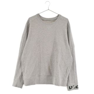 ディーゼル(DIESEL)のDIESEL ディーゼル Rib Logo Crewneck Sweatshirt リブロゴ クルーネックスウェットトレーナー グレー(スウェット)