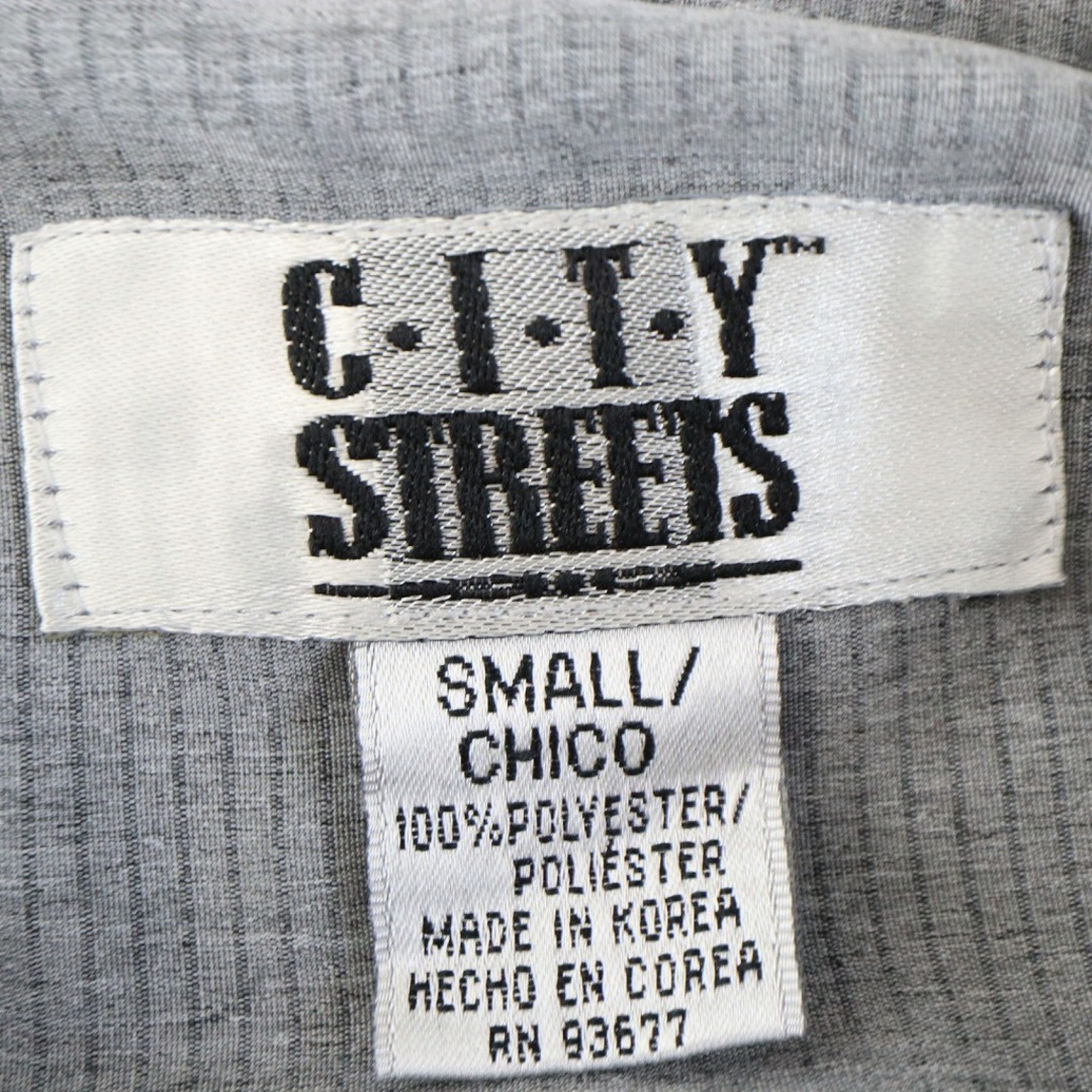 C.I.T.Y STREETS スタンドカラー 長袖シャツ 比翼ボタン ボーダー