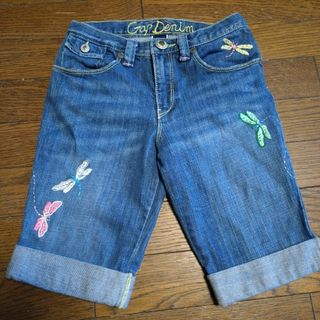 ギャップキッズ(GAP Kids)のGAPKIDS　刺繍入りデニムハーフパンツ150cm(パンツ/スパッツ)