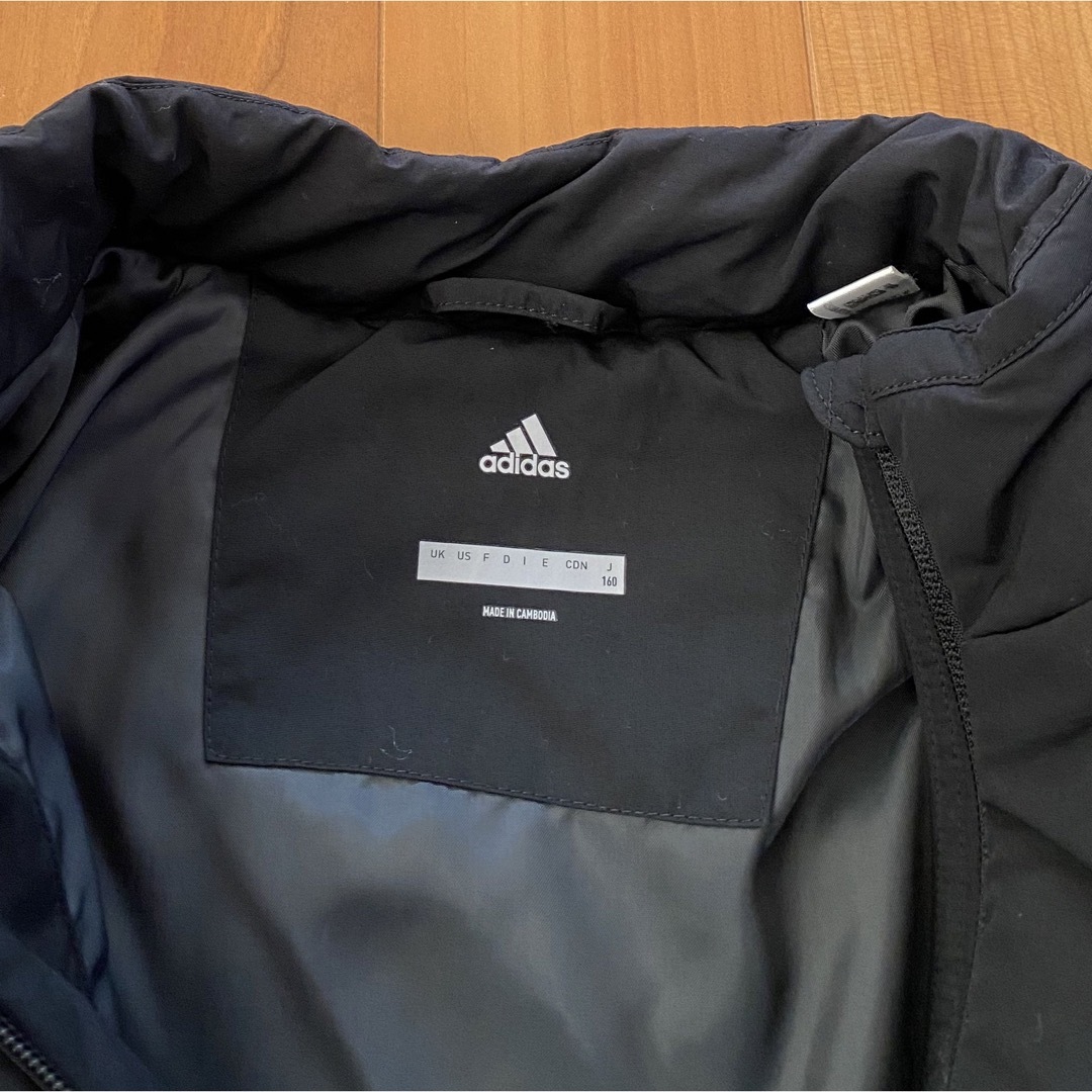 adidas(アディダス)の美品　adidas アディダス　ブルゾン　ジャケット　コート　160cm キッズ/ベビー/マタニティのキッズ服男の子用(90cm~)(コート)の商品写真