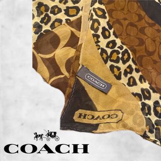 COACH コーチ スカーフ ストール シグネチャー ロゴデザイン 未使用