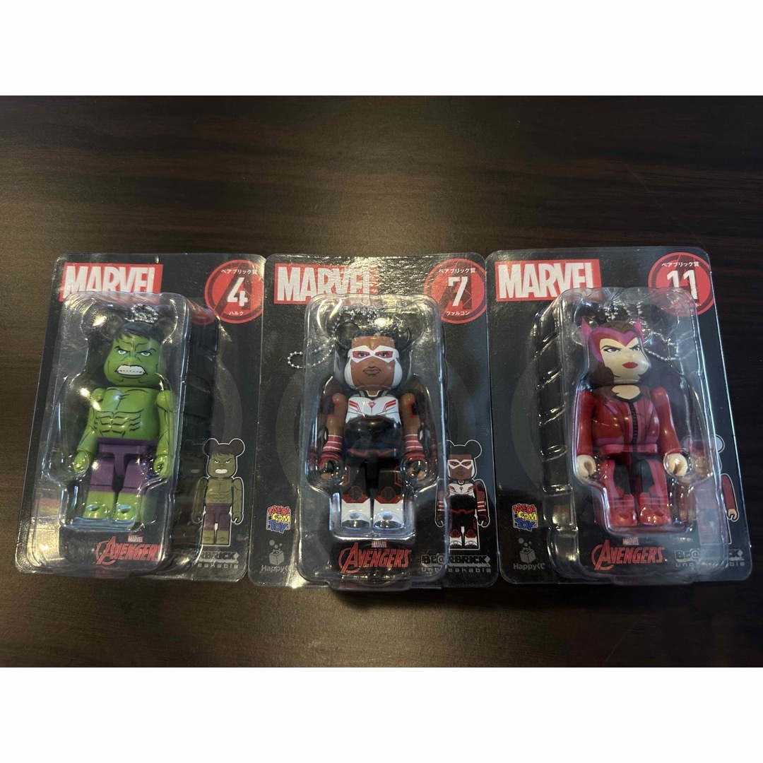 BE@RBRICK - marvel ベアブリック ハッピーくじ 3体セットの通販 by