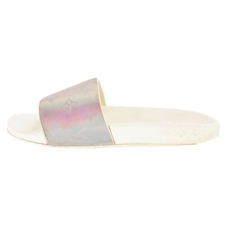 louis vuitton iridescent prism monogram white rose waterfront mule slides