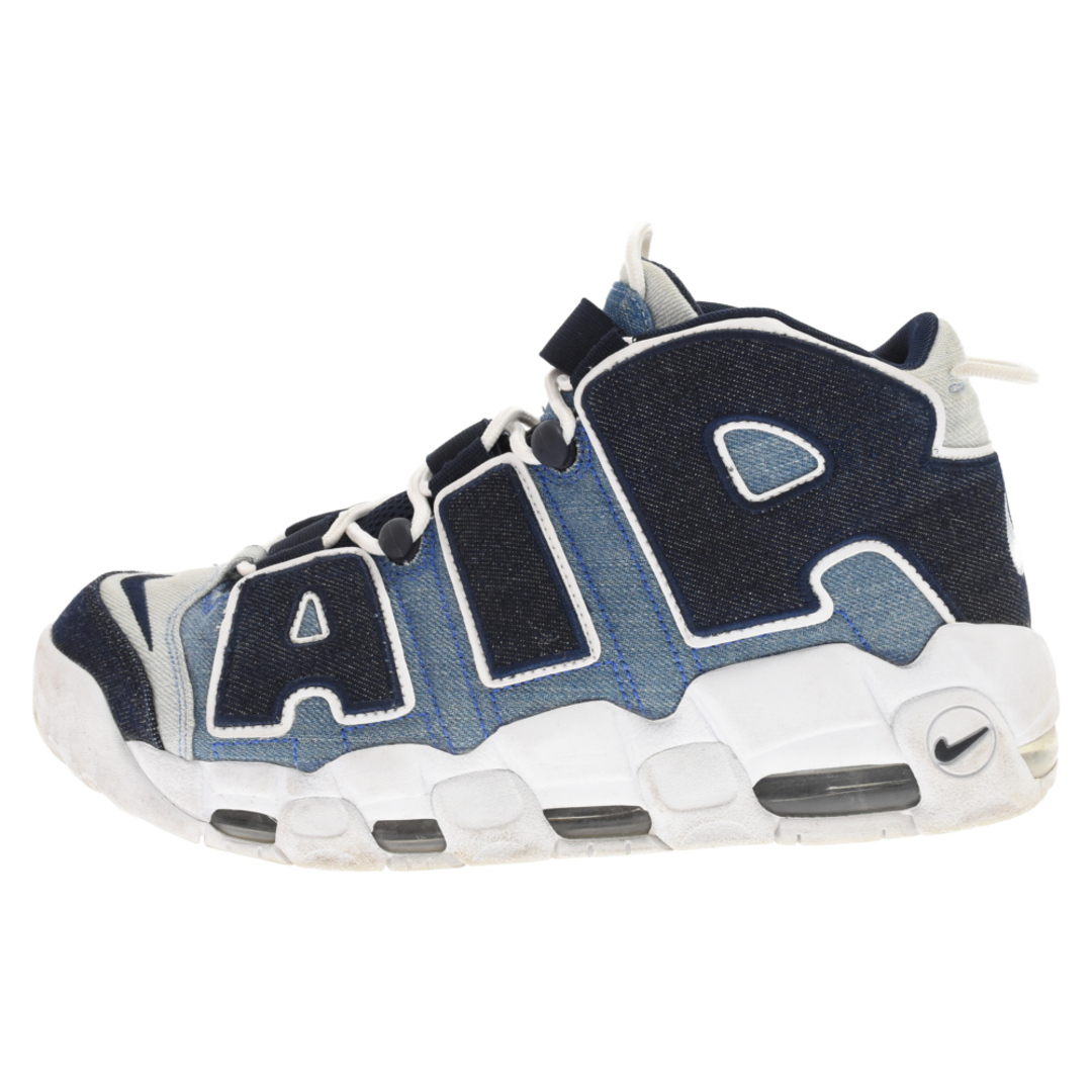 NIKE ナイキ AIR MORE UPTEMPO 96 QS DENIM CJ6125‐100 エアモアアップ テンポ デニム ハイカットスニーカー US10/28.0cm ブルー/インディゴ/ホワイト