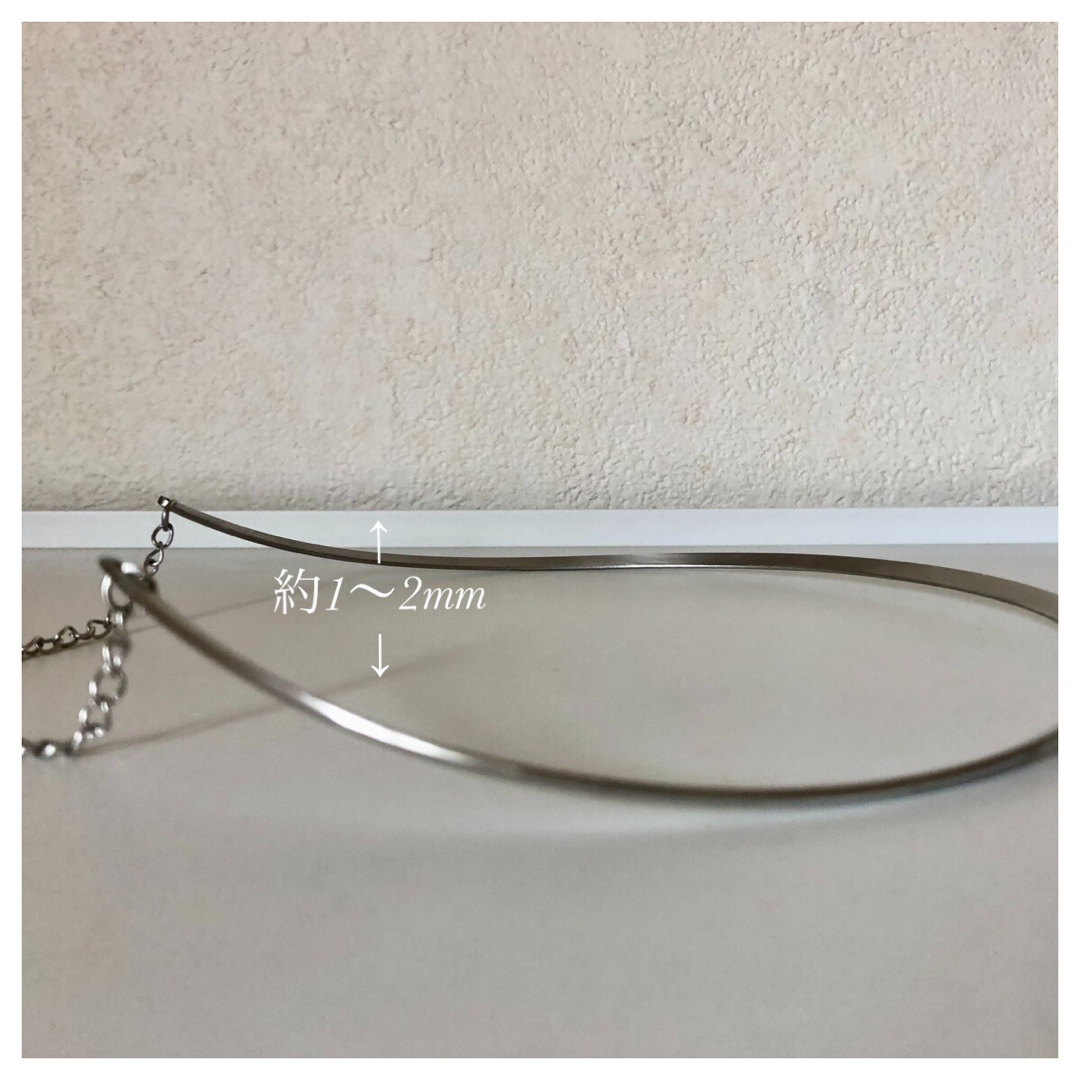 stainless thin choker silver 3350 4