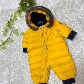 プチバトー(PETIT BATEAU)のPETIT BATEAU プチバトー　ダウン　ロンパース　ジャンプスーツ(ロンパース)