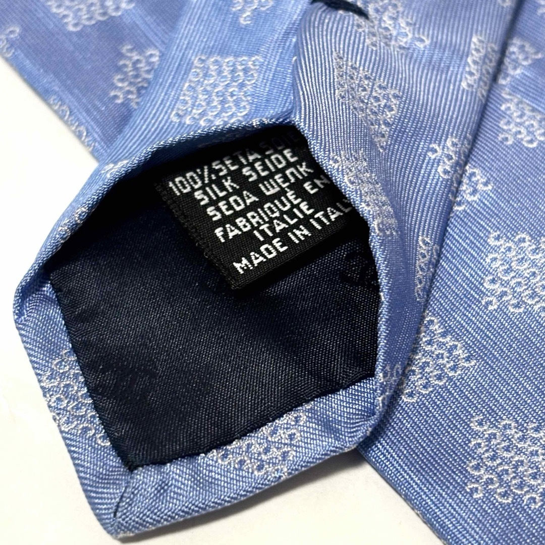 美品✨ シャネル ネクタイ スカイブルー チェーン付き お洒落✨