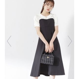 プロポーションボディドレッシング(PROPORTION BODY DRESSING)の♡新品タグ付き　レトロカラードッキングワンピース♡(ロングワンピース/マキシワンピース)