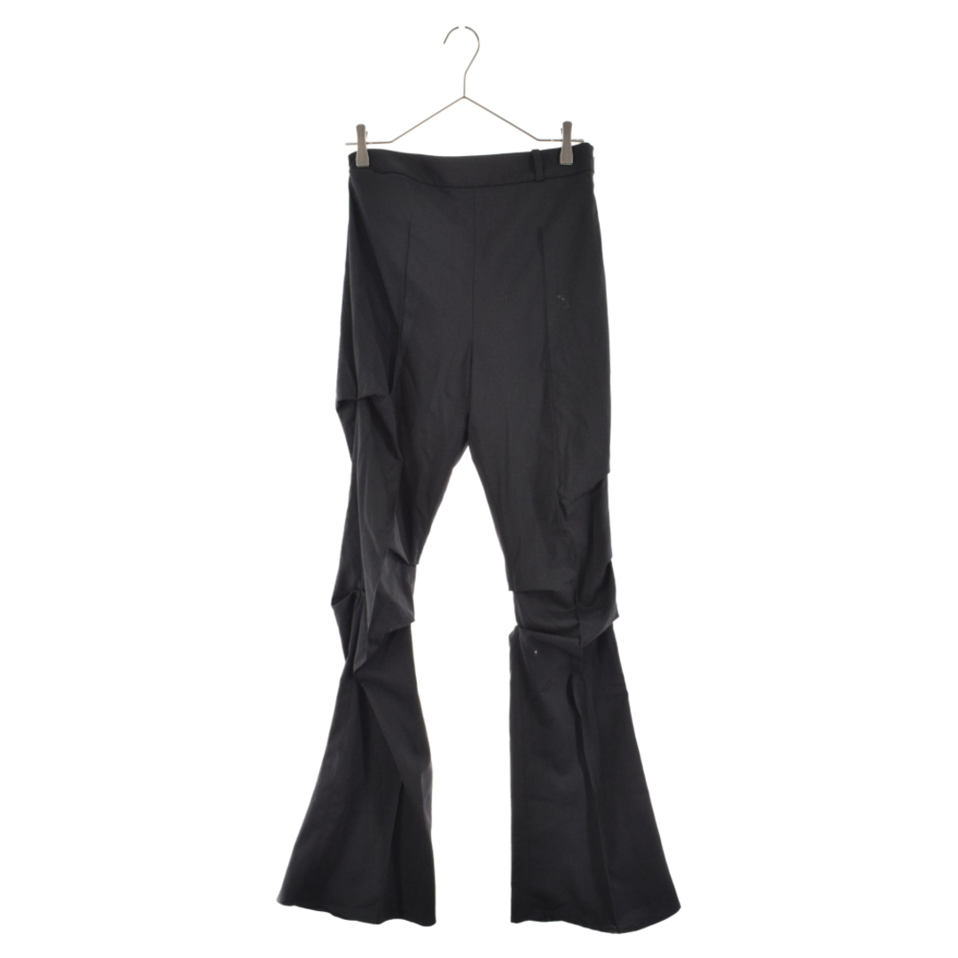 JACQUEMUS ジャックムス LE PAPIERコレクション Le Pantalon Merria トラウザーズドレープフレアパンツ ブラック28センチ股上