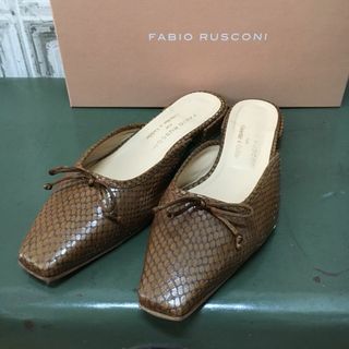 ファビオルスコーニ(FABIO RUSCONI)のイタリア製　FABIO RUSCONI　ミュール　USED　10694(ミュール)