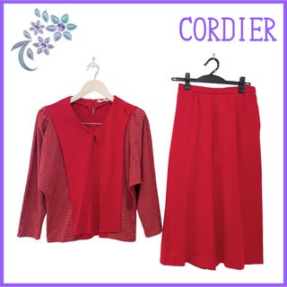 コルディア(CORDIER)の【CORDIER】セットアップ ガウチョ ワイド パンツ 膝丈 ミモレ丈 裏地 (セット/コーデ)