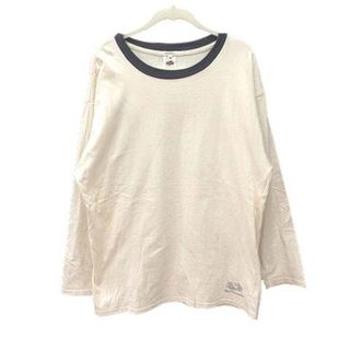 ニコアンド(niko and...)のニコアンド Tシャツ カットソー 長袖 プリント クルーネック 4 白 ■MO(Tシャツ/カットソー(七分/長袖))