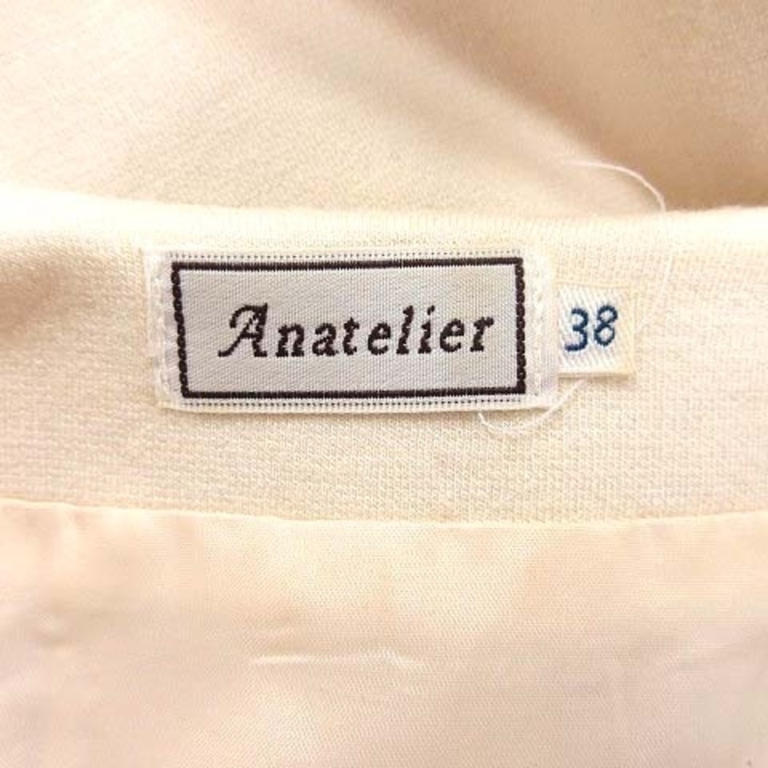 anatelier(アナトリエ)のアナトリエ ワンピース ひざ丈 七分袖 ボートネック 切替 38 白 黒 ■MO レディースのワンピース(ひざ丈ワンピース)の商品写真