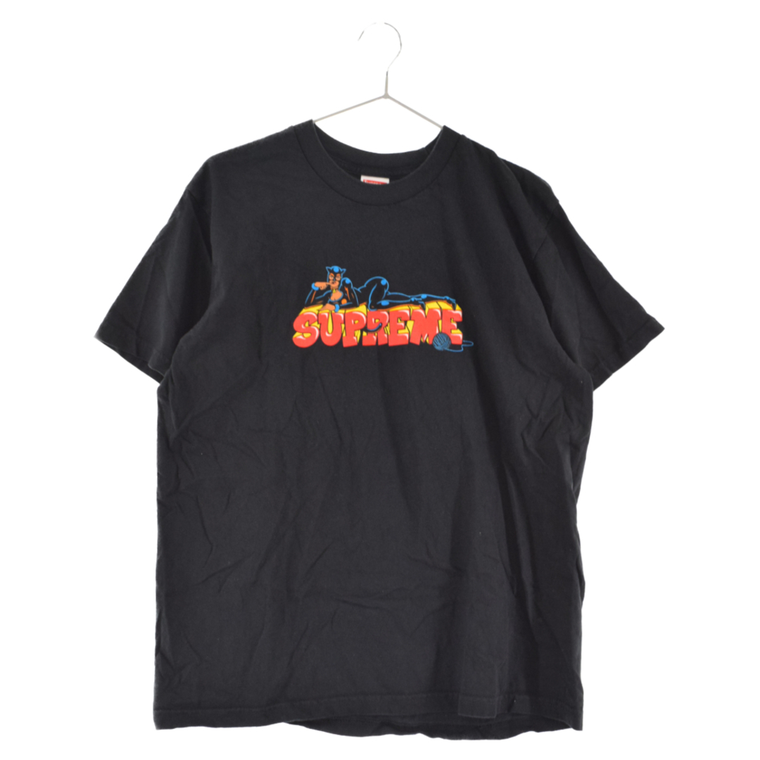 SUPREME シュプリーム 22AW Catwoman Tee キャットウーマン ロゴ プリント 半袖 Tシャツ ブラック