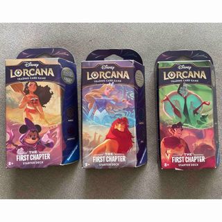 ３種セット Disney Lorcana ロルカナ スターターデッキ 新品未使用