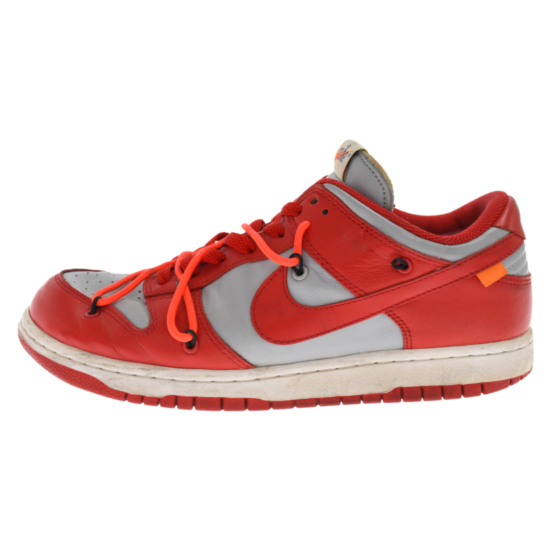 NIKE ナイキ ×OFF-WHITE DUNK LOW LTHR/OW オフホワイト ダンク ローカットスニーカー レッド US10/28cm  CT0856-600 | フリマアプリ ラクマ