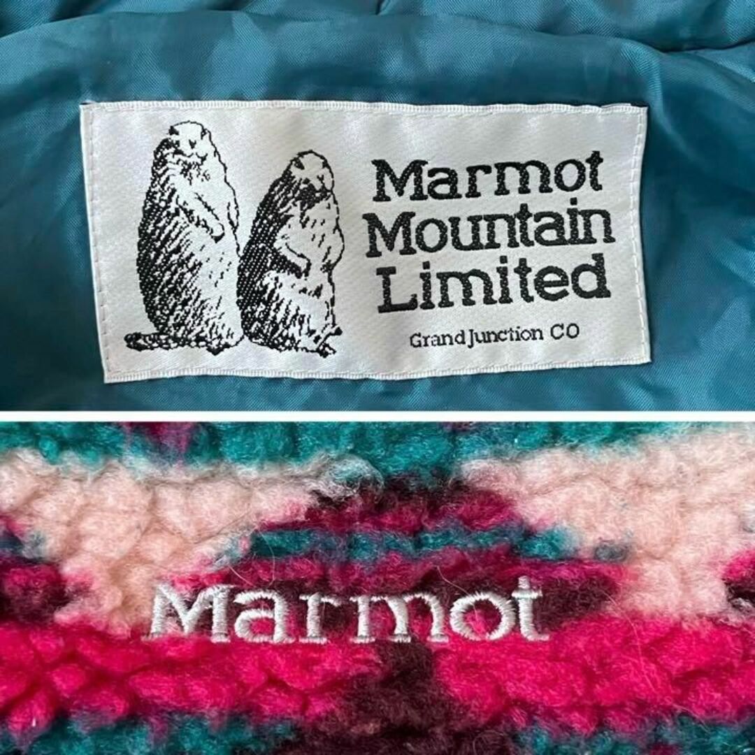 MARMOT(マーモット)のMARMOT ボアジャケット　ボアパーカー　デサント製　Sサイズ レディースのトップス(パーカー)の商品写真