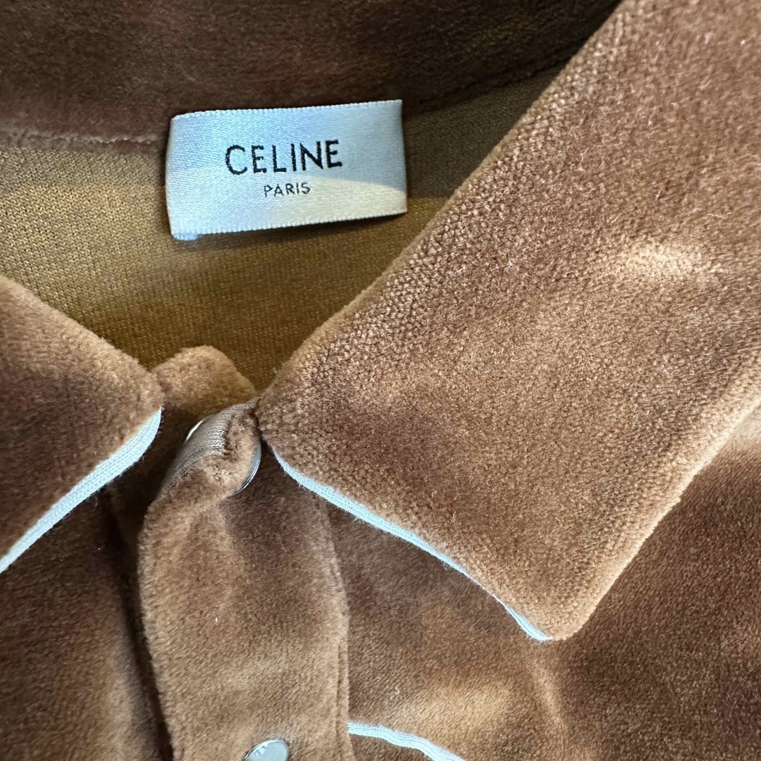 celine(セリーヌ)の美品CELINEベロアプルオーバーブラウンメンズS メンズのトップス(スウェット)の商品写真