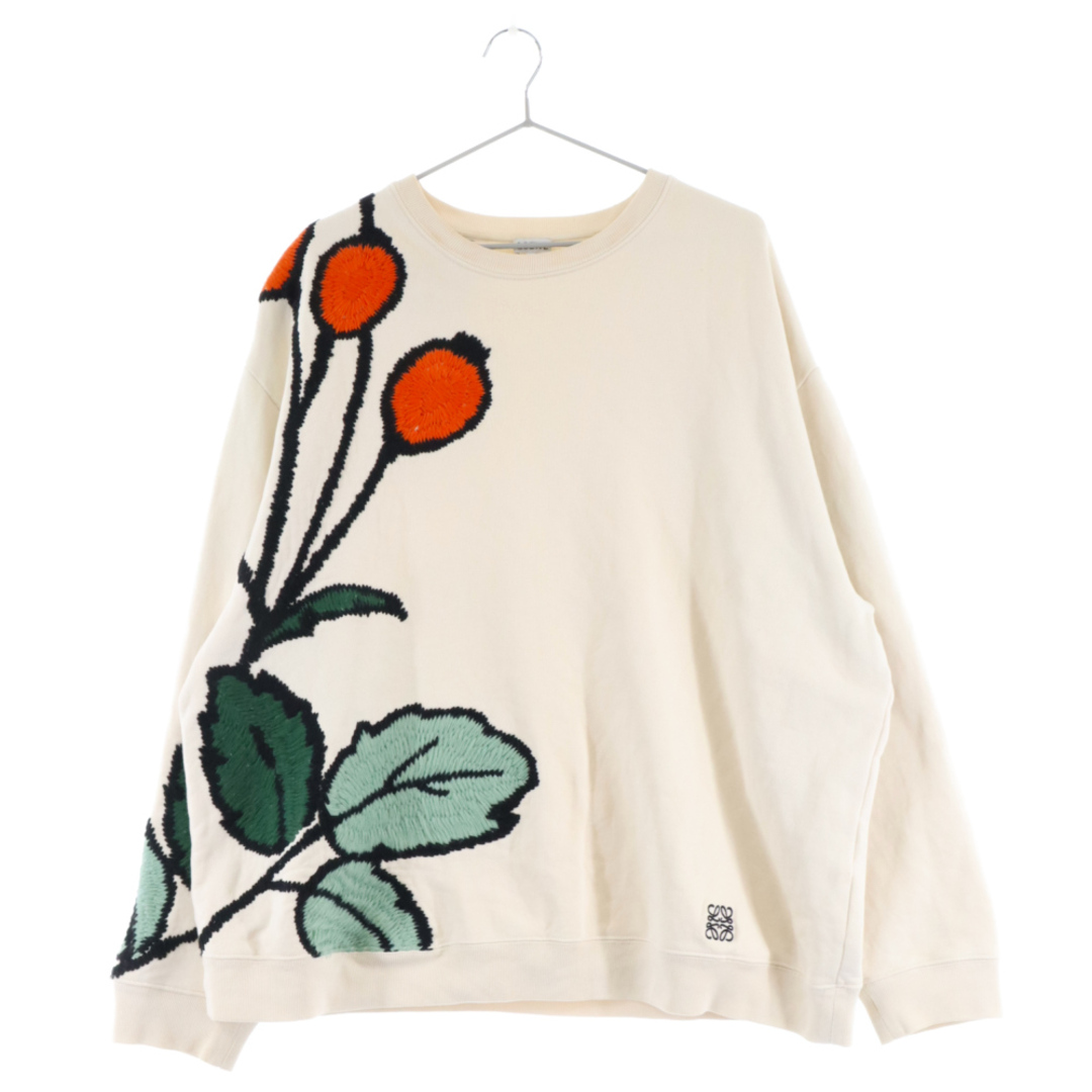 LOEWE ロエベ 21AW Oversized Herbarium Sweatshirt ハーバリウム刺繍クルーネックスウェットトレーナー H800Y24X04 アイボリー