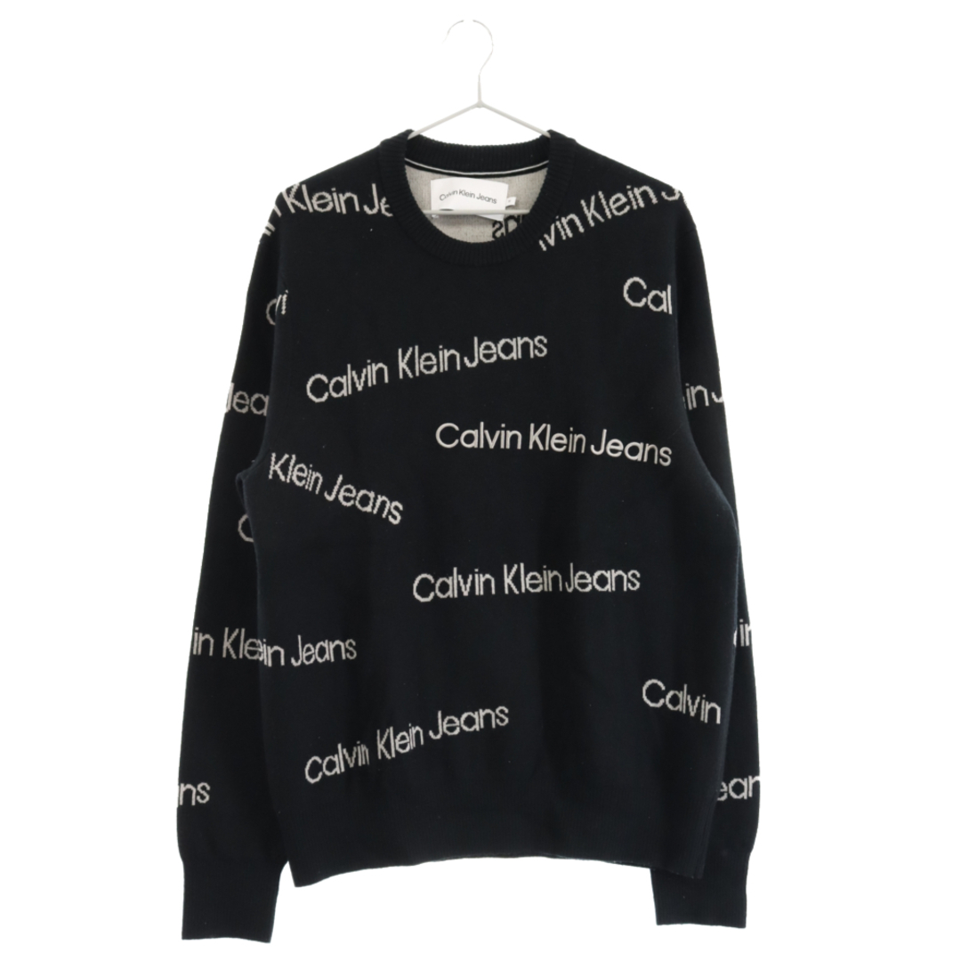 Calvin Klein Jeans カルバンクラインジーンズ A - INSTIT AOP SWEATER ロゴニットセーター ブラック |  フリマアプリ ラクマ