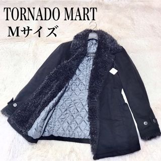 トルネードマート(TORNADO MART)の美品 トルネードマート キルティング ファー ジャケット コート ブルゾン 黒(ピーコート)